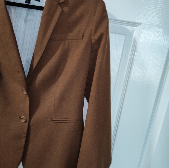 Banana Republic Women’s Sz 10 Brown Tailored Blazer Jacket Career Work Business - Picture 8 of 10